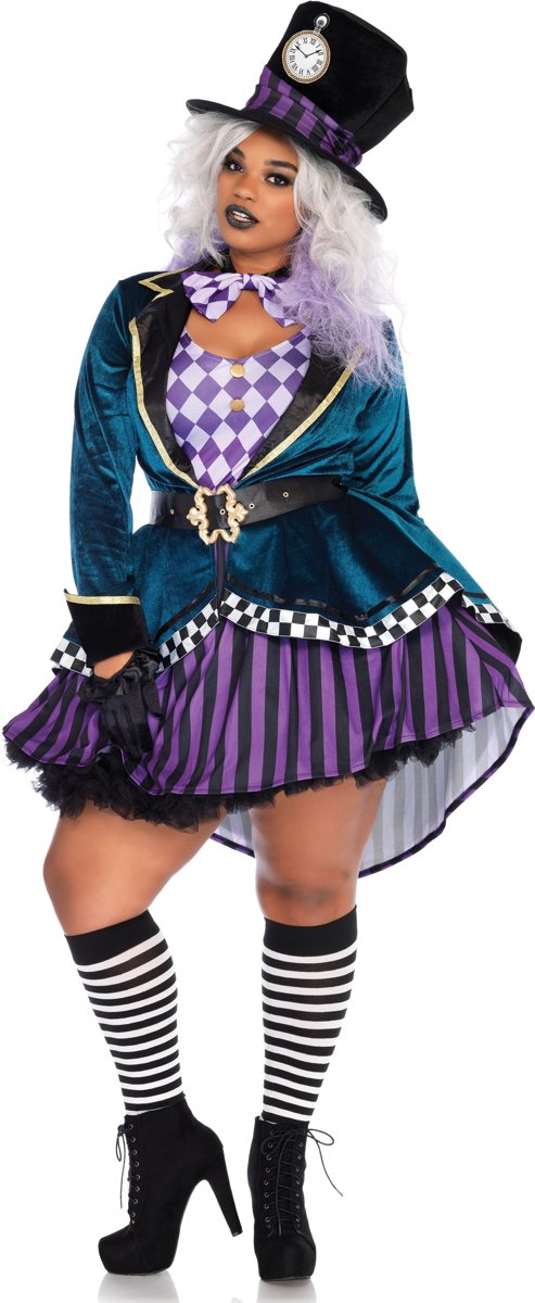 Mad Hatter Kostuum | Plus Size Mad Hatter | Vrouw | XL / XXL | Carnaval kostuum | Verkleedkleding